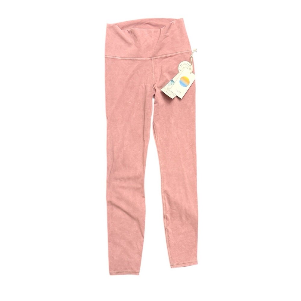 Vuori Women Washed Studio Legging Washed Marsala Pink Small $94 New
